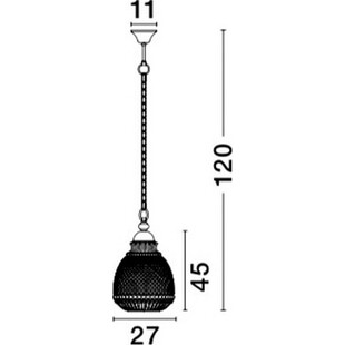 Lampa wisząca szara Lonna | Szkło retro | Decolab24
