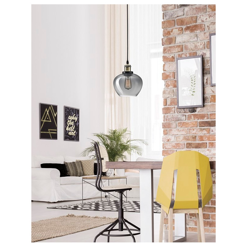 Lampa Wisząca Loft Tamigo | Szklana, Czarna | Decolab24