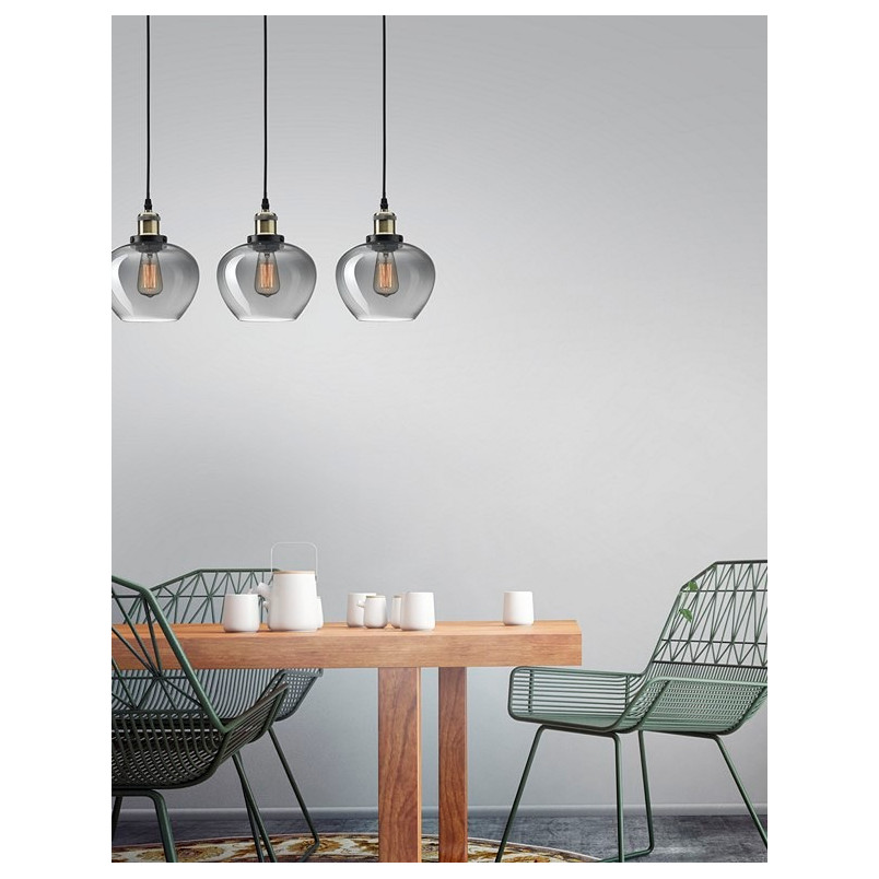 Lampa wisząca Tamigo | Szklana, potrójna, loft | Decolab24