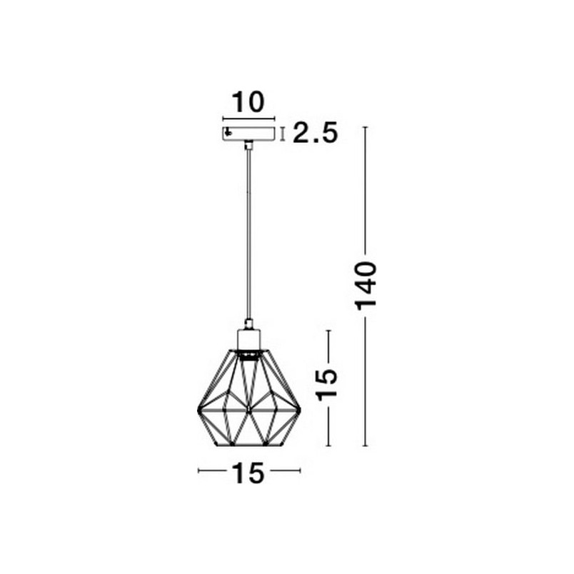Lampa wisząca mosiężna Helen | Elegancki design Decolab24