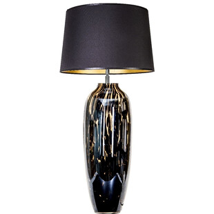 Lampa stołowa szklana Granada czarna 4Concept - Elegancki Design