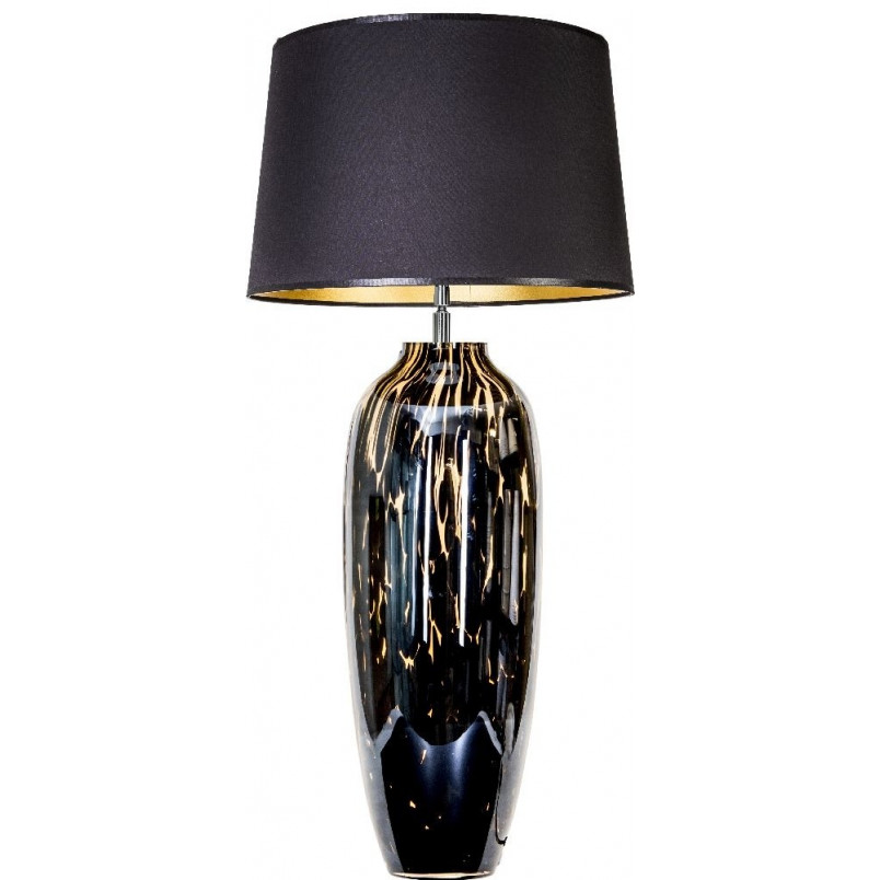 Lampa stołowa szklana Granada czarna 4Concept - Elegancki Design