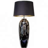 Lampa stołowa szklana Granada czarna 4Concept - Elegancki Design