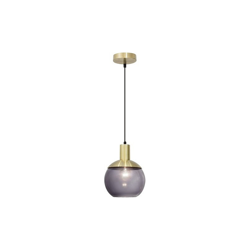 Lampa wisząca Odessa: Szkło dymione, mosiądz | Decolab24