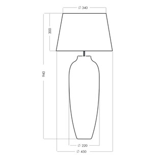 Lampa stołowa szklana Granada czarna 4Concept - Elegancki Design