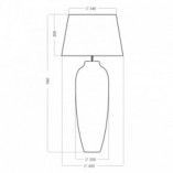Lampa stołowa szklana Granada czarna 4Concept - Elegancki Design