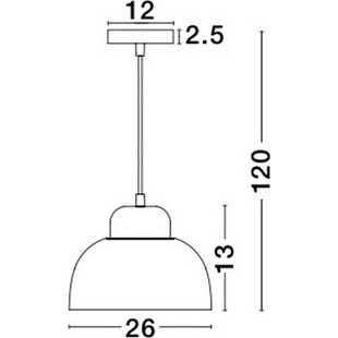 Lampa wisząca Jeff | Niebieska, E27 - Decolab24