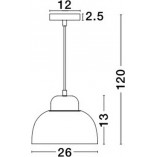Lampa wisząca Jeff | Niebieska, E27 - Decolab24