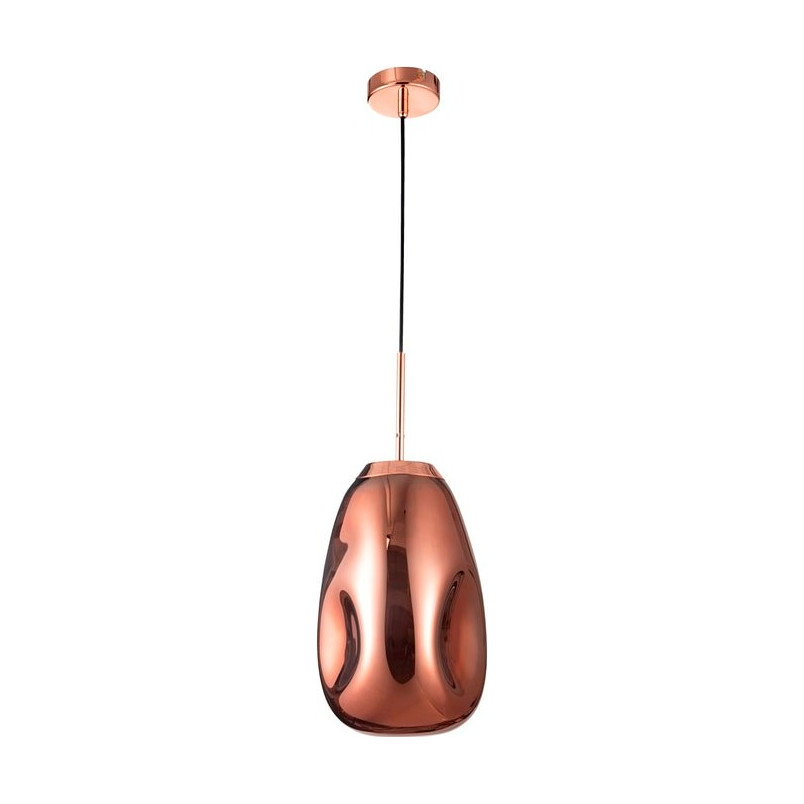 Lampa wisząca miedziana Crumpled | Szkło, E27 | Decolab24