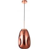 Lampa wisząca miedziana Crumpled | Szkło, E27 | Decolab24