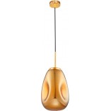 Lampa wisząca szklana złota Crumpled 22,5cm | Decolab24