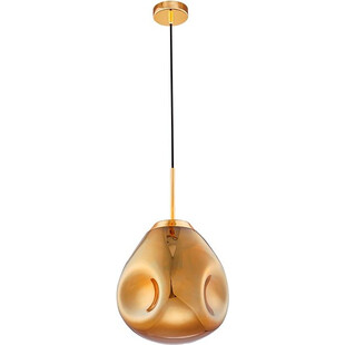 Lampa wisząca szklana Crumpled 25cm złota - Decolab24