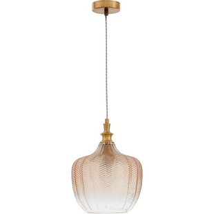 Lampa wisząca szklana Omnia | Bursztynowa | Decolab24