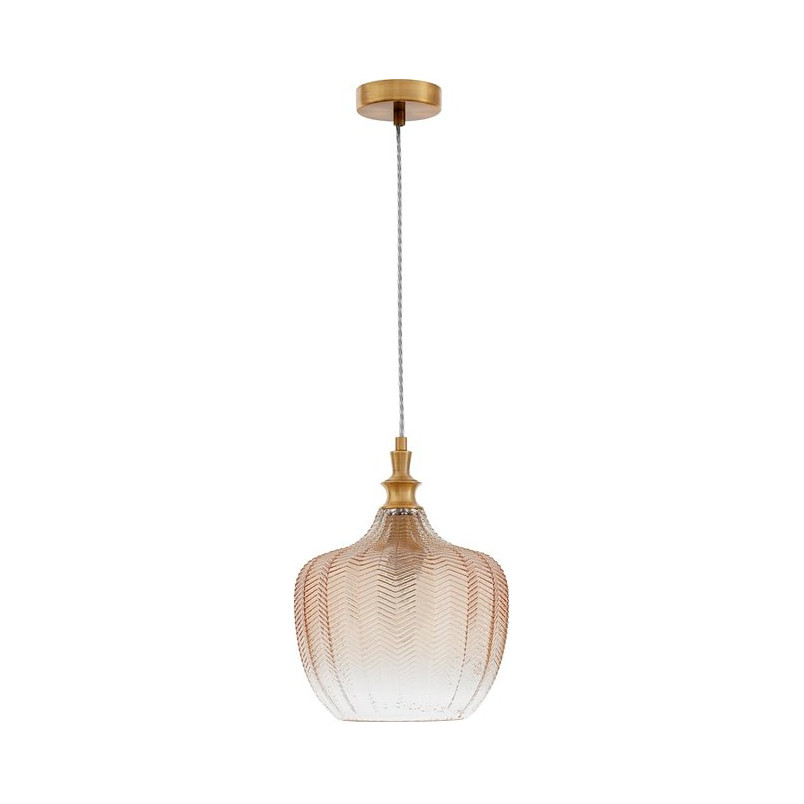 Lampa wisząca szklana Omnia | Bursztynowa | Decolab24