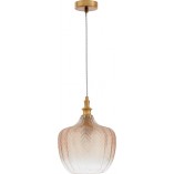 Lampa wisząca szklana Omnia | Bursztynowa | Decolab24