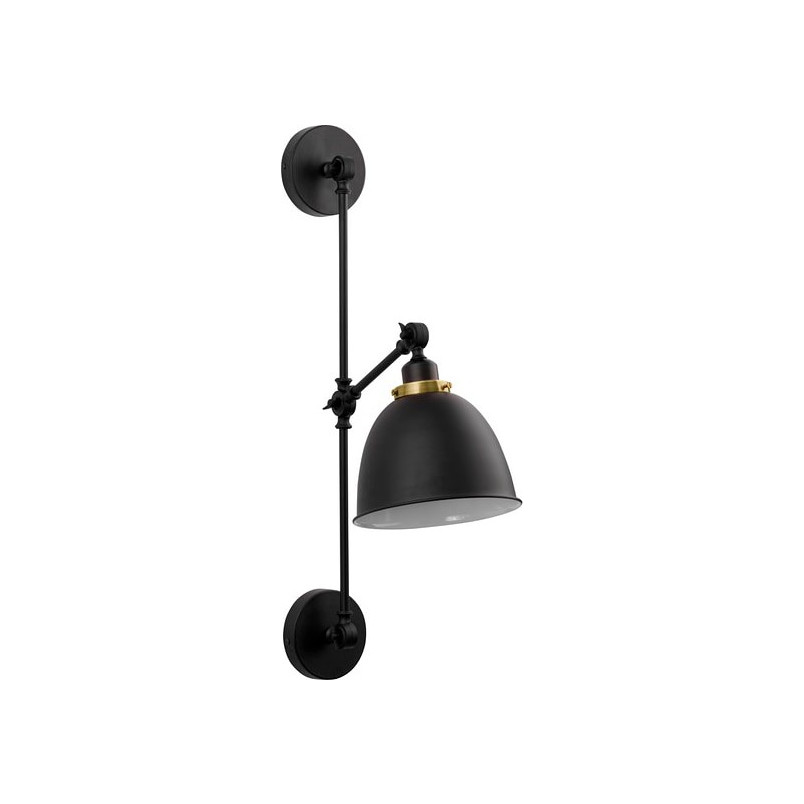 Kinkiet industrialny Petto | Loftowy design, czarno-mosiężny