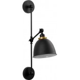 Kinkiet industrialny Petto | Loftowy design, czarno-mosiężny