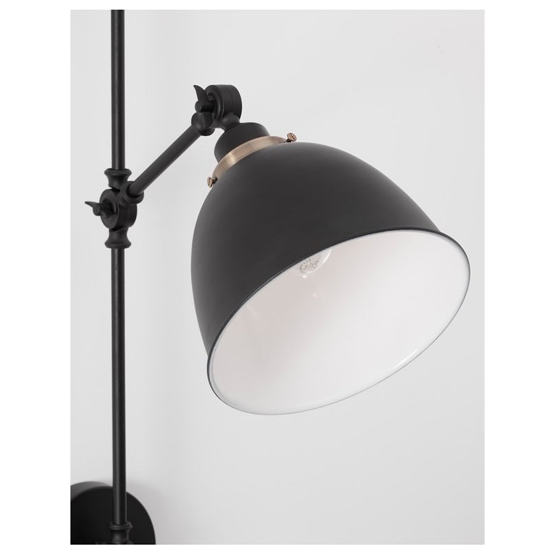 Kinkiet industrialny Petto | Loftowy design, czarno-mosiężny
