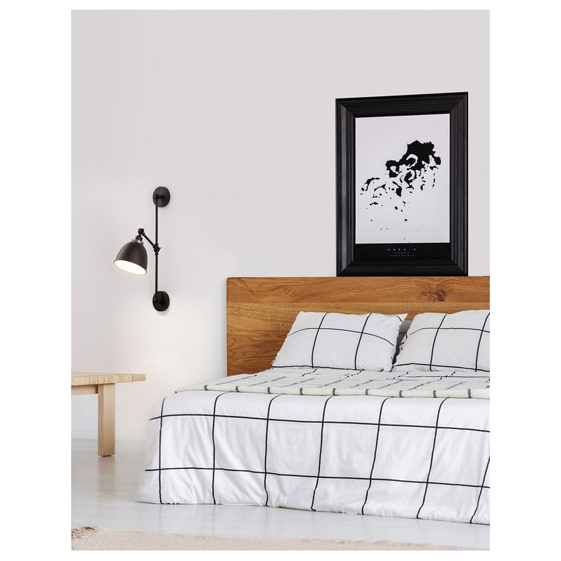 Kinkiet industrialny Petto | Loftowy design, czarno-mosiężny