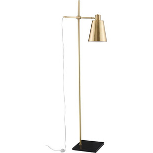 Lampa podłogowa glamour Felicia mosiężno-czarna