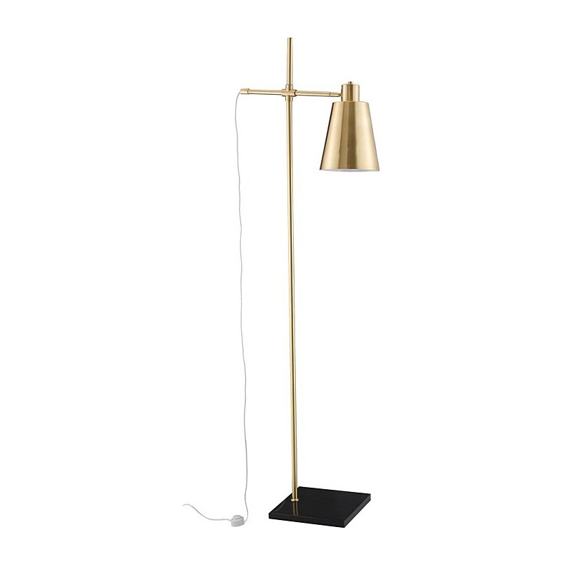 Lampa podłogowa glamour Felicia | Mosiądz i czerń | Decolab24