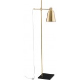 Lampa podłogowa glamour Felicia | Mosiądz i czerń | Decolab24