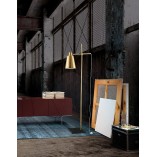 Lampa podłogowa glamour Felicia | Mosiądz i czerń | Decolab24
