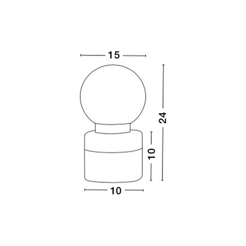 Lampa stołowa szklana kula | Glamour Tento - Decolab24