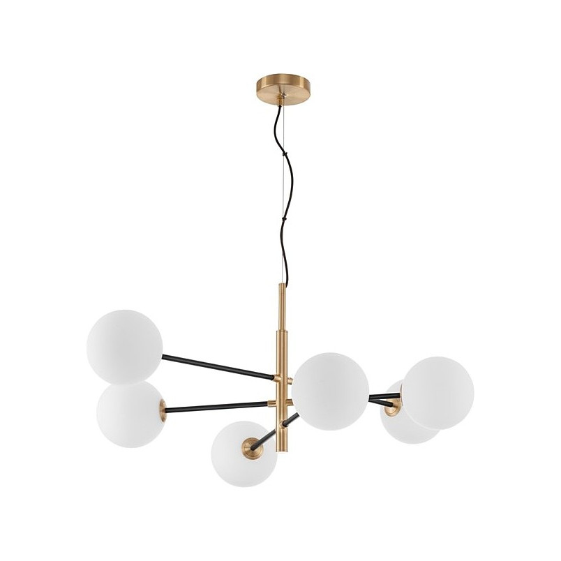 Lampa wisząca Glasbollar - Szklane kule biało-złote | Decolab24
