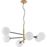 Lampa wisząca Glasbollar - Szklane kule biało-złote | Decolab24