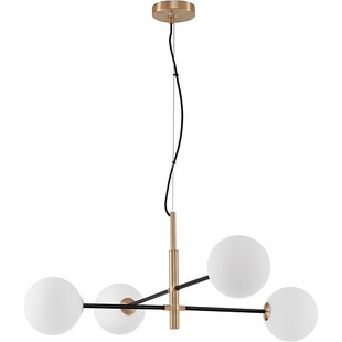 Lampa wisząca szklane kule Glasbollar IV biało-złota