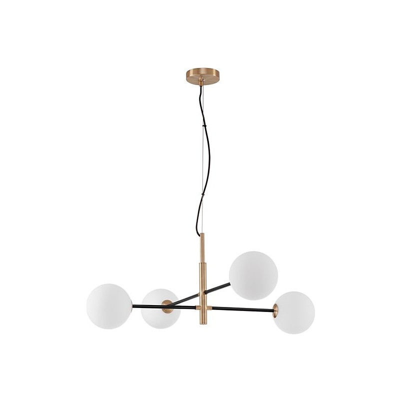 Lampa wisząca Glasbollar IV - szkło biało-złote | Decolab24