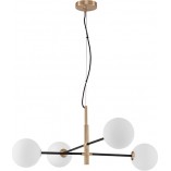 Lampa wisząca Glasbollar IV - szkło biało-złote | Decolab24