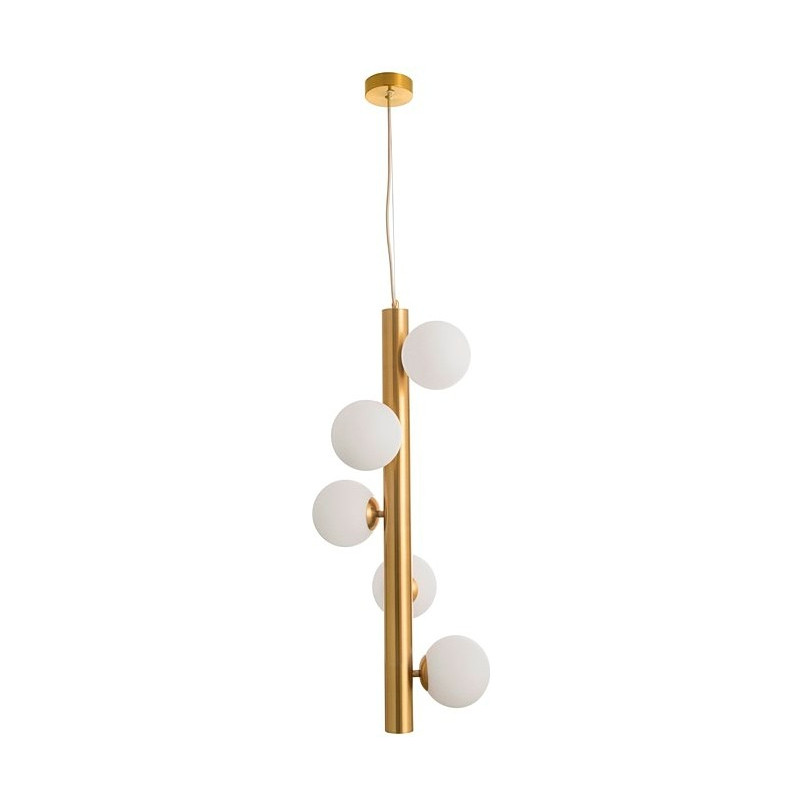 Lampa wisząca Klein - Glamour, szkło, mosiądz | Decolab24