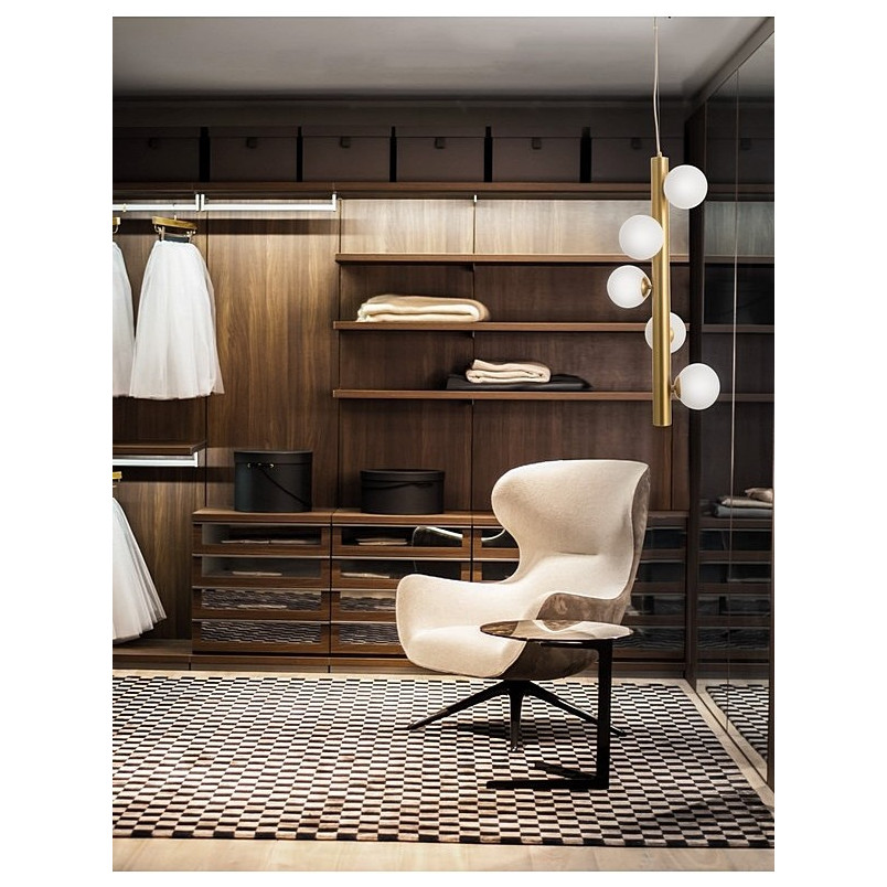 Lampa wisząca Klein - Glamour, szkło, mosiądz | Decolab24