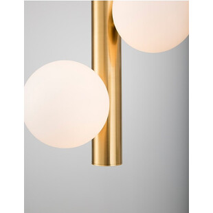 Lampa Wisząca Klein III - Białe Kule, Mosiądz | Decolab24