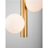 Lampa Wisząca Klein III - Białe Kule, Mosiądz | Decolab24