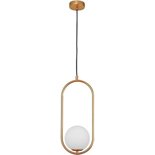 Lampa Wisząca Glamour | Szkło Biało-Złote 20cm - Decolab24