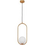 Lampa Wisząca Glamour | Szkło Biało-Złote 20cm - Decolab24