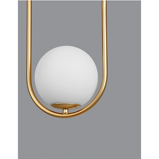 Lampa Wisząca Glamour | Szkło Biało-Złote 20cm - Decolab24