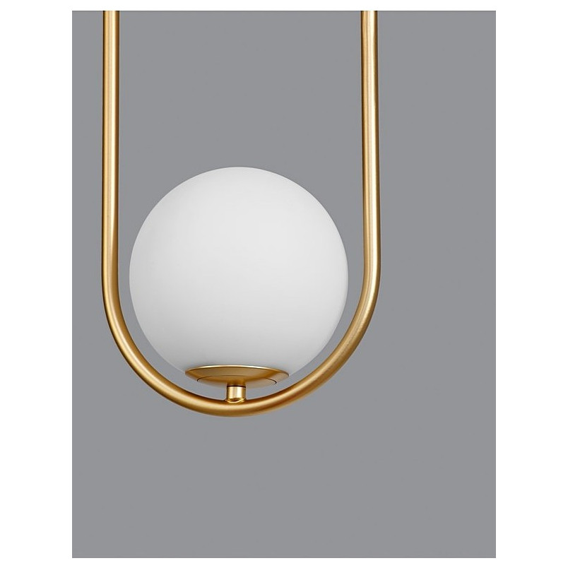 Lampa Wisząca Glamour | Szkło Biało-Złote 20cm - Decolab24