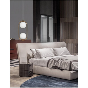 Lampa wisząca szklana kula biało-złota | Decolab24
