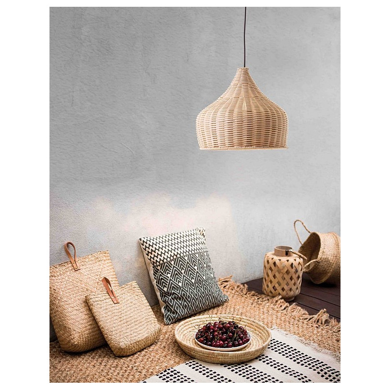 Lampa wisząca rattanowa boho Anta 38cm - Decolab24