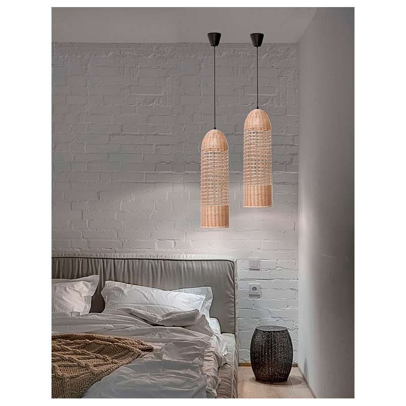 Lampa wisząca rattanowa Anta - Boho styl | Decolab24