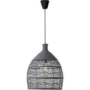 Lampa wisząca rattanowa boho Tanic szara | Decolab24