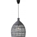 Lampa wisząca rattanowa boho Tanic szara | Decolab24
