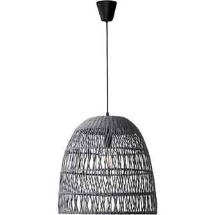 Lampa wisząca rattanowa boho Tanic - szara | Decolab24