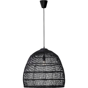 Lampa wisząca rattanowa boho Tanic | Czarna, 53cm | Decolab24