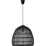 Lampa wisząca rattanowa boho Tanic | Czarna, 53cm | Decolab24