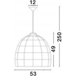 Lampa wisząca rattanowa boho Tanic | Czarna, 53cm | Decolab24